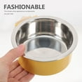 thumbnail image 3 of Milisten Sturdy Yellow Stainless Steel Hanging Pet Bowl for Dog Crates with Removable Antispill Feature, 3 of 8