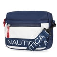 thumbnail image 2 of Puf de nailon Bag Nautica, bandolera o cinturón para mujer, color índigo/blanco, 2 of 5