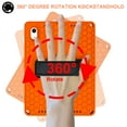 thumbnail image 3 of Dteck Case For iPad 11-inch (A16) 2025/ iPad 10th Generation,Heavy Duty Rubber Case Shockproof Rotatable Kickstand Cover with Adjustable Hand/Shoulder Strap for iPad 10th/11th Gen,Orange, 3 of 9