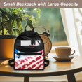 thumbnail image 5 of HELLHERO USA Flag Star Fireworks Small Backpack with Lightweight Zipper Closure Mini Backpack for Dating, Polyester Travel Handbags for Daily, 5 of 8