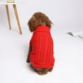 thumbnail image 3 of Dog sweater, autumn and winter solid color twisted pet dog sweater, 3 of 5