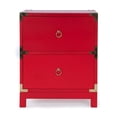 thumbnail image 4 of Pemberly Row Set of 2 Contemporary 2-Drawer Accent Chests In Red, 4 of 9