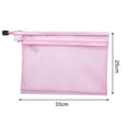 thumbnail image 5 of Pebbuoy File Bag Storage Holder with Lanyard Zipper Closure Large Capacity Portable Transparent Document Storage Bag Office Supplies, 5 of 7