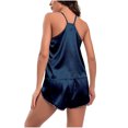 thumbnail image 6 of Elainilye Fashion Womens Loungewear Set Camisole Pajamas Thin Home Wear Leopard Lace Two-piece PJ Set Sleepwear,Blue, 6 of 7