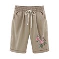 thumbnail image 1 of Top and Shorts Sets for Women, Womens Elastic Waist Printing Drawstring Shorts, 1 of 3