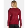 thumbnail image 3 of Time and Tru Women’s Conversational Crewneck Sweater, Lightweight, Size XS-XXXL, 3 of 8