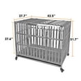 thumbnail image 3 of Confote Stackable Heavy Duty Dog Cage Pet Stainless Steel Crate for Small Dogs with Tray in-Door Foldable, Portable for Animal Out-Door Travel,42", 3 of 9