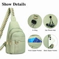 thumbnail image 6 of GAEKEAO Sling Bag for Women Crossbody Bags Fanny Pack Vegan Leather Chest Bag Travel Shoulder Belt Purse Backpack Gifts, 6 of 8