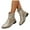 Champagne, variant on Ankle Boots for Women Glitter Low Heel Short Boots Sequin Round Toe Shoes Party Bootie with Side Zipper Black