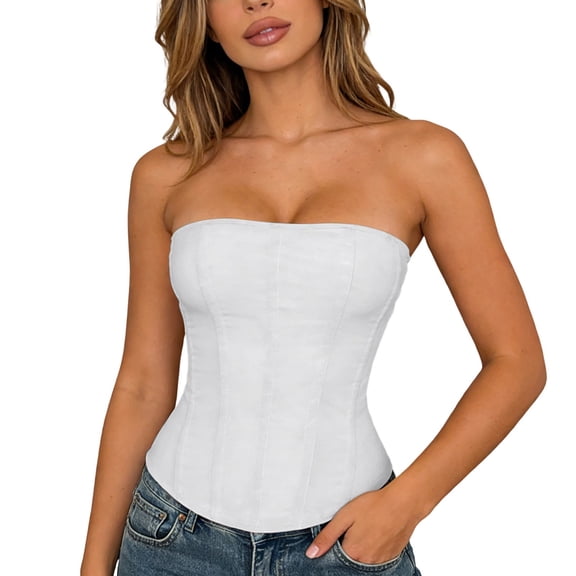Shaping Underbust Corset Bustier With Sheer Mesh And For Waist Training And Layering,Color:White