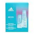 thumbnail image 2 of adidas Moves for Her Set de regalo de 2 piezas, notas de pomelo, manzana verde y menta, fragancia femenina, fragancia deportiva de larga duración, tamaño de viaje, 2 of 2