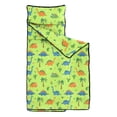 thumbnail image 2 of Green Dinosaurs Cacti Hearts Teens Toddler Nap Mat with Pillow, Sleeping Mat Bag for Preschool Daycare 50"x20", 2 of 6