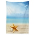 thumbnail image 3 of Ambesonne Starfish Tablecloth Rectangular Table Cover, Scallop Sea Star, 60"x90", Multicolor, 3 of 4