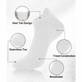 thumbnail image 4 of Loritta Ankle Socks for Men, Running Low Cut Socks Athletic Size 8-10 Socks for Men White and Black, 12 Pairs, 4 of 6