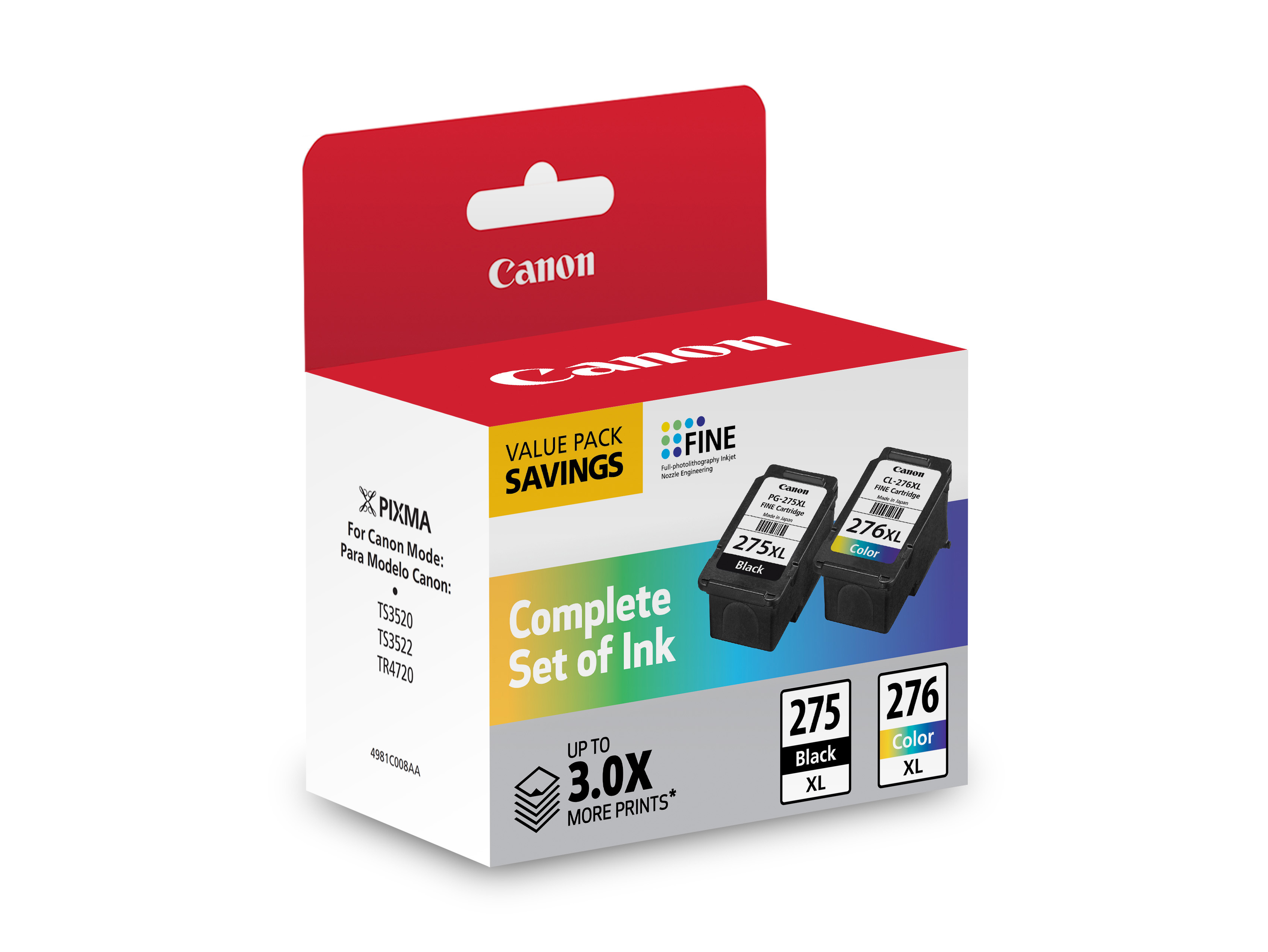Canon PG275XL/CL276XL Ink Combo Pack photo 2