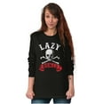 thumbnail image 4 of Lazy Chillin Out Couch Potato Skull Long Sleeve TShirt Men Women Brisco Brands X, 4 of 6