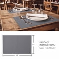 thumbnail image 3 of Placemats 1 Pack, Grey Pure Color Woven Placemat, Linen Place Mats for Kitchen/Dining Tables, Aesthetics Contemporary Luxury Washable Table Mats for Party, 3 of 8