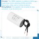 thumbnail image 4 of Capacitor de funcionamiento Uxcell 6uF CBB60, capacitor de arranque con 2 cables, CA 450V para motor de arranque con frecuencia de 50Hz/60Hz, adecuado para compresores de aire y bombas, blanco, 4 of 6