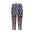thumbnail image 4 of Wiyuqeen USA Flag Capris for Women High Waist Distressed Yoga Leggings Stretchy 4th of July Pants Plus Size Holiday Party Cparis, 4 of 5