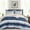 Blue-Full, variant on Full Blue Striped 7-Piece Bed-in-a-Bag All Season Bedding Set