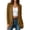 Coffee, variant on Elegant Casual Mid Length Open Cardigan for Women, Solid Long Sleeve Lightweight Layering Duster Coat Suitable for Daily Commute & Street Wear