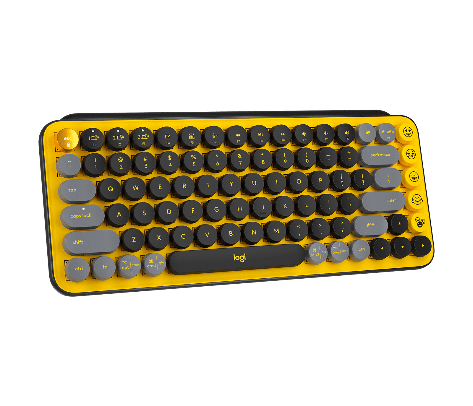 Logitech POP Keys Wireless Mechanical Keyboard with Emoji Keys - Blast Yellow