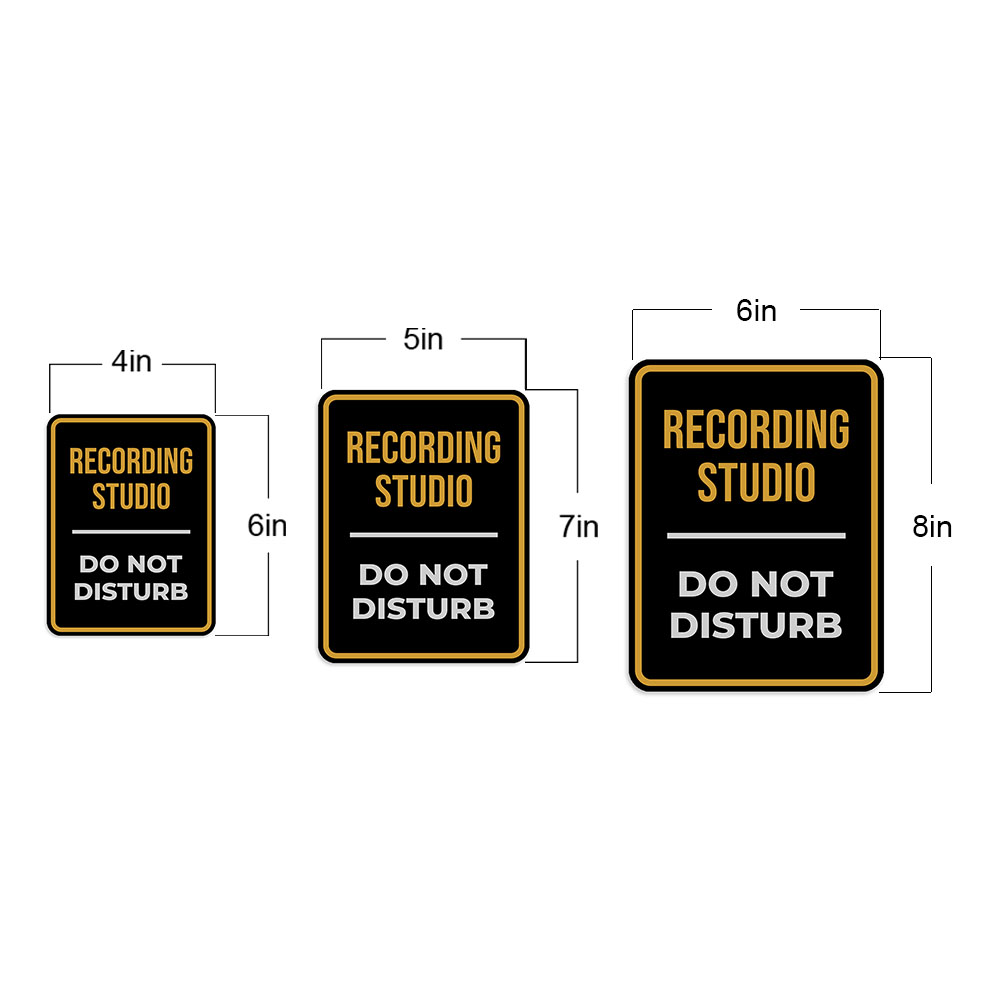 Portrait Round Plus Recording Studio Do Not Disturb Wall or Door