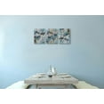 thumbnail image 2 of Blue Abstract Painting Set of 3 Pieces Wall Art Modern Canvas Artwork for Living Room Bedroom Decor (Blue), 2 of 6