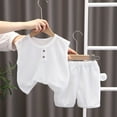 thumbnail image 2 of GXWEA 3T Boys Shirts 12 Month Old Boy Clothes Toddler Baby Boy Summer Outfit Short Sleeve T Shirt Top And Casual Shorts Set Cute Clothes White 2-3 Years, 2 of 4