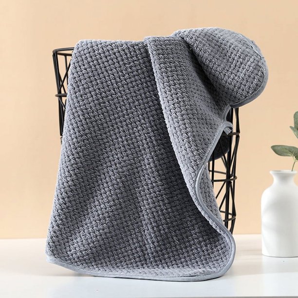 Juego de toallas de piña, toalla cuadrada de vellón de coral suave, absorbente, no se desprende fácilmente el cabello, toalla facial para hombres y mujeres