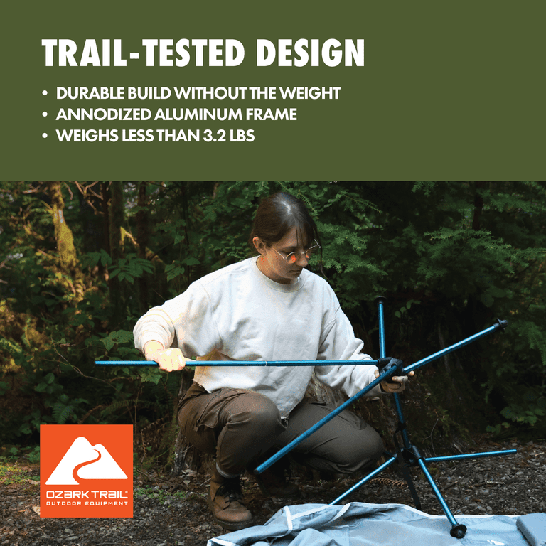 Ozark Trail Ultra-Light High-Back Camp Chair, Gray photo 3