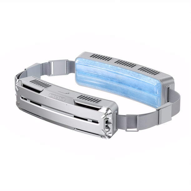 Bearachild Ventilador montado en la cintura usable con velocidades de viento ajustables de la resistencia de batería 5000mAh tres Electrodomésticos Gris-plata