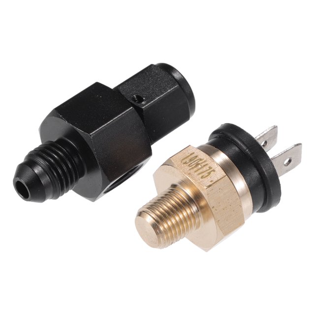 Unique Bargains 1 Set Auto Engine Temperature Cooling Fan Switch Thread-On AN Fitting Adapter 4AN 190'F On-175'F Off