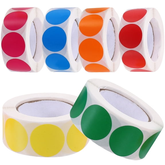 MOKKHNB Assorted Color Dot Stickers, Self-Adhesive Colored Labels for Organizing and Decorating