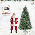 thumbnail image 3 of Spaco Hinged Christmas Tree with 450 PVC Branch Tips and 200 Warm White LED Lights, 7.5 Ft Artificial Christmas Tree, Christmas Tree for Indoor and Outdoor as Living Room, Garden, Green, 3 of 7