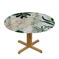 thumbnail image 3 of Orinice Leaves Round Table Cover Stain Resistant Washable Indoor Outdoor Tablecloth Kitchen Dining Wedding Parties 100% Polyester Fiber 42-46, 3 of 8