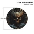 thumbnail image 2 of KLL Drink Coasters Set Round Shape of 4,PU Leather Absorbent Coasters Set Decorative Coffee Cup Coasters Housewarming Gift for Home Decor-Vintage Ornate Skull, 2 of 5