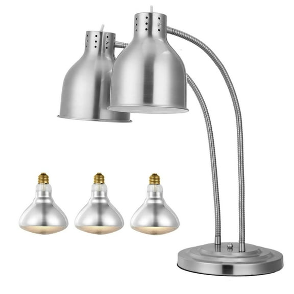 Commercial Food Heat Lamp 2-head Electric Catering for Food Restaurant & Buffet