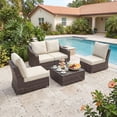 thumbnail image 4 of Aoodor 23 x 25 Inch Outdoor Seat Cushion, Water-Resistant & Fade Resistant Deep Seat and Back Cushion with Removable Cover for Patio Furniture Chair, Sofa and Couch, Beige Taupe, 4 of 10
