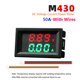 thumbnail image 3 of Medidor corriente voltaje digital Bsvklp DC0-100V Amp Volt Gauge LED dual rojo verde 50A, 3 of 9