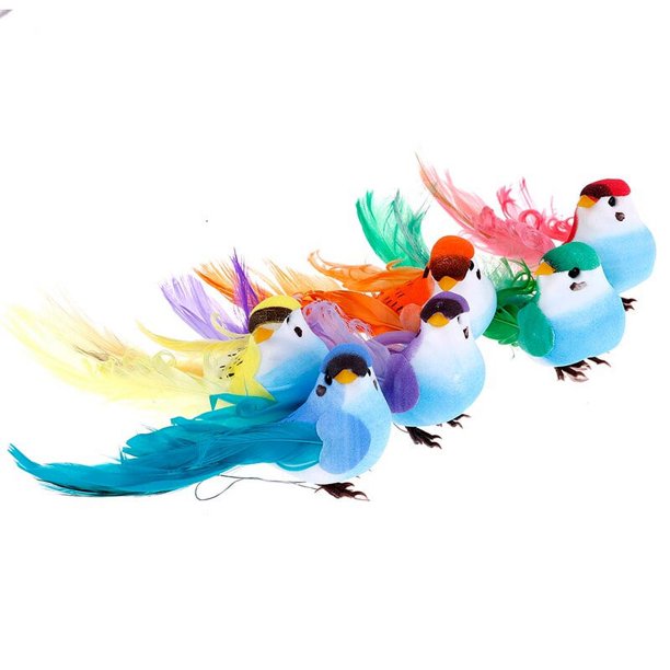 Paloma Artificial, pájaros, palomas falsas, pluma de simulación, Paloma, árbol de Navidad, adornos artesanales para fiesta de boda, decoración para sala de estar