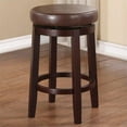 thumbnail image 4 of Home Square 2-Piece Furniture 24" Wood Swivel Counter Stool Set in Brown, 4 of 4