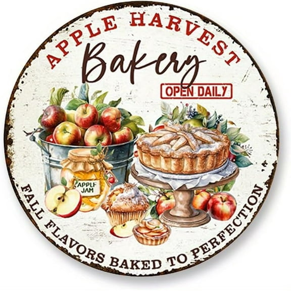 Autumnal Apple Harvest Metal Tin Sign are Poster Wall Decor New 8"x8"