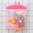 thumbnail image 1 of Bolsa de malla para guardar juguetes de baño para niños, bolsillo para juguetes, impermeable, con drenaje, dibujo animado de pato lindo, para baño de bebé, con ventosa, bolsa colgante, 1 of 6