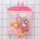thumbnail image 1 of Bolsa de malla para guardar juguetes de baño para niños, bolsillo para juguetes, impermeable, con drenaje, dibujo animado de pato lindo, para baño de bebé, con ventosa, bolsa colgante, 1 of 6