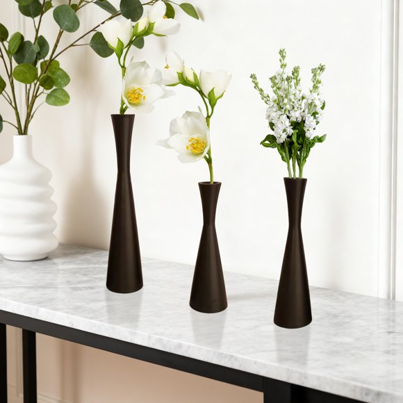 Iron Metal Candlestick Holders, Staron Modernist Romantic Tabletop Decor, Durable Black Iron Candle Holders for Dining Table Centerpiece Decoration