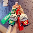 thumbnail image 1 of Juego de 2 llaveros de Panda de dibujos animados, regalo de dijes de Pvc para amigos, llavero Bing Dwen Dwen oso de fresa  Hogar, 1 of 5