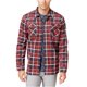 thumbnail image 1 of Chaqueta de camisa a cuadros vintage resistente a la intemperie para hombre, rojo, mediano, 1 of 1