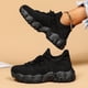 thumbnail image 3 of Zapatillas De Running Tejidas Voladoras De Color Sólido Para Mujer, Zapatillas Casuales Cómodas Con Cordones, Calzado De Moda Para Mujer, 3 of 3