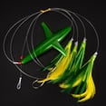 thumbnail image 1 of Feather Trolling Skirt Tuna Lure for Big Game Fishing Rigged with Steel Hook, 1 of 11